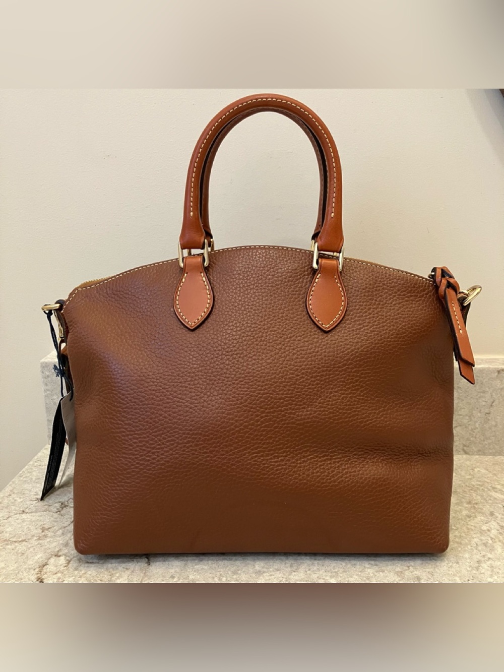 NWT DOONEY & BOURKE ALL WEATHER LEATHER SATCHEL - Picture 4 of 9
